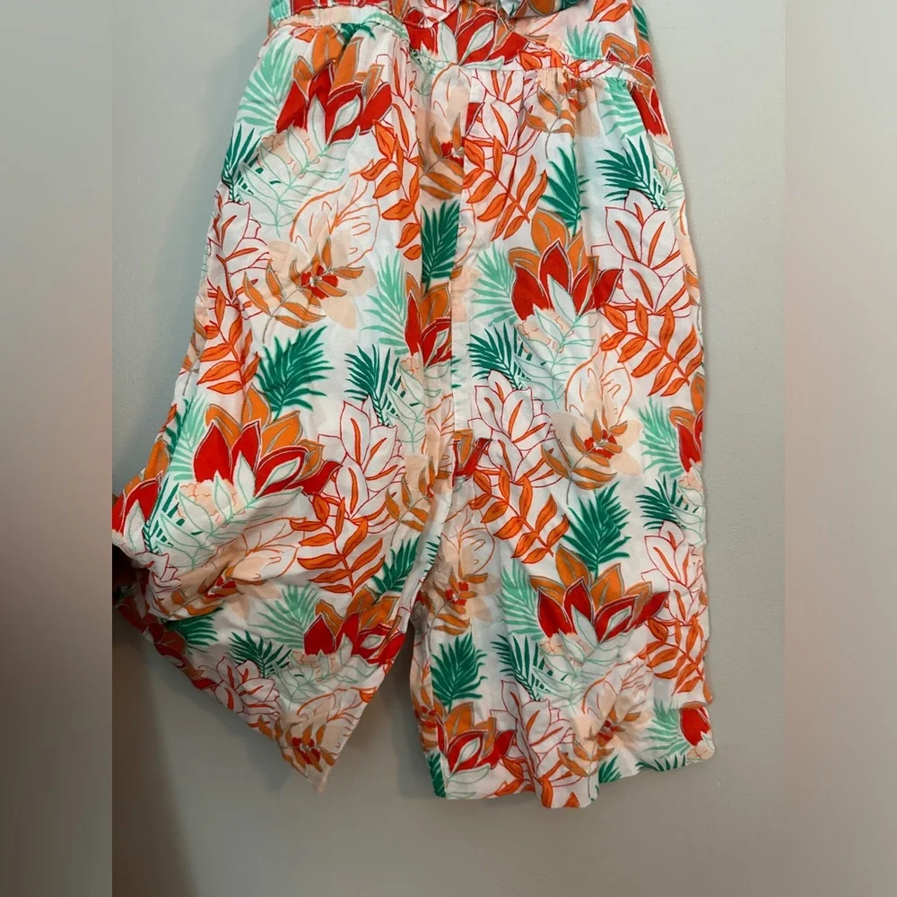 Janie and Jack 100% Cotton Tropical Sleeveless Jumpsuit